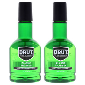 Splash-On Original Fragrance by Brut for Men - 3.5 oz After Shave - Pack of 2